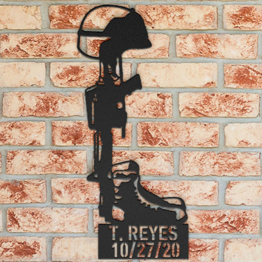 Personalized Fallen Soldier Memorial, Veteran Metal Art, Patriotic Metal Sign, Military Gift, Veteran Decor, Memorial Day, Veterans Day