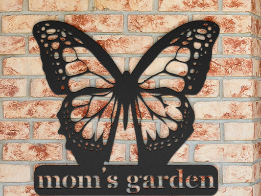 Personalized Gift for Gardener, Custom Butterfly Metal Wall Art, Garden Decor Sign, Unique Outdoor Decoration, Nature-Inspired Garden Art