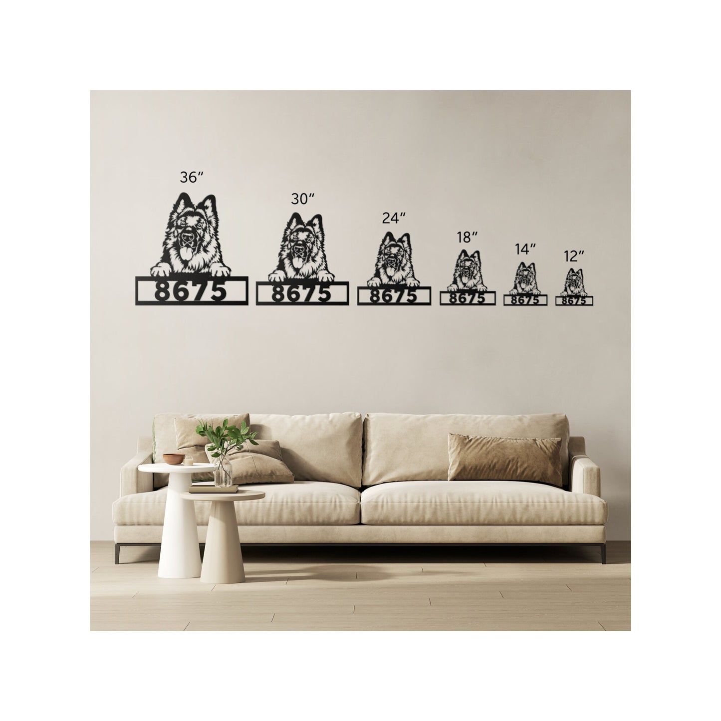 German Shepherd Metal Address Sign for House Personalized Welcome Custom Dog Sign Dog Lover Pet Gift Address Sign Home Address Sign clickcoastal