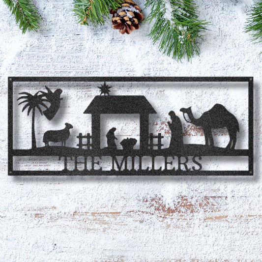 Custom Nativity Metal Sign Nativity Metal Art Manger Scene Christian Metal Sign Christmas Wall Hanging Farmhouse Christmas Decor Creche