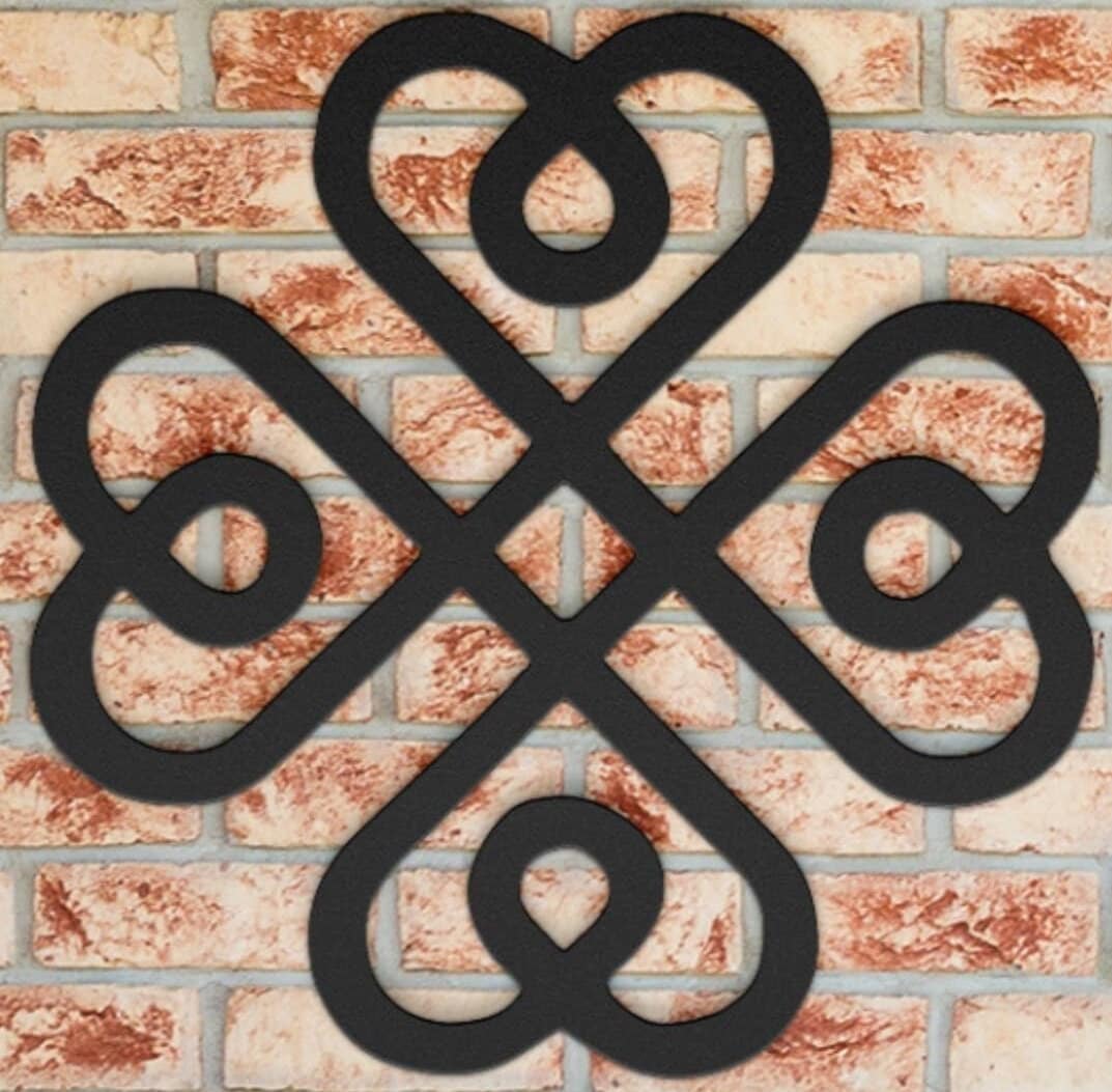 Irish Blessing Four Leaf Clover Celtic Art Irish Decor Irish Wedding Irish Anniversary Housewarming Gift Shamrock Metal Wall Art clickcoastal
