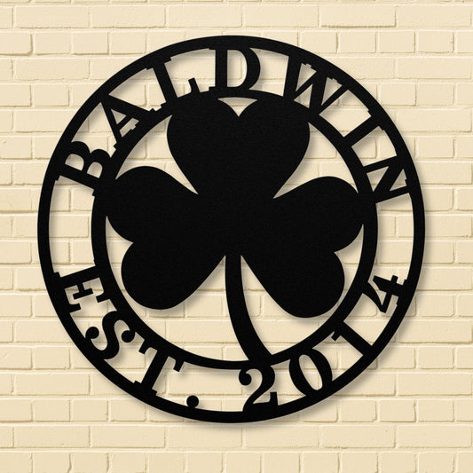 Custom Ireland Welcome Sign,Personalized Irish Shamrock Monogram Wall Art,Lucky Clover Housewarming Gift,Celtic Wedding Gift,Irish Blessing