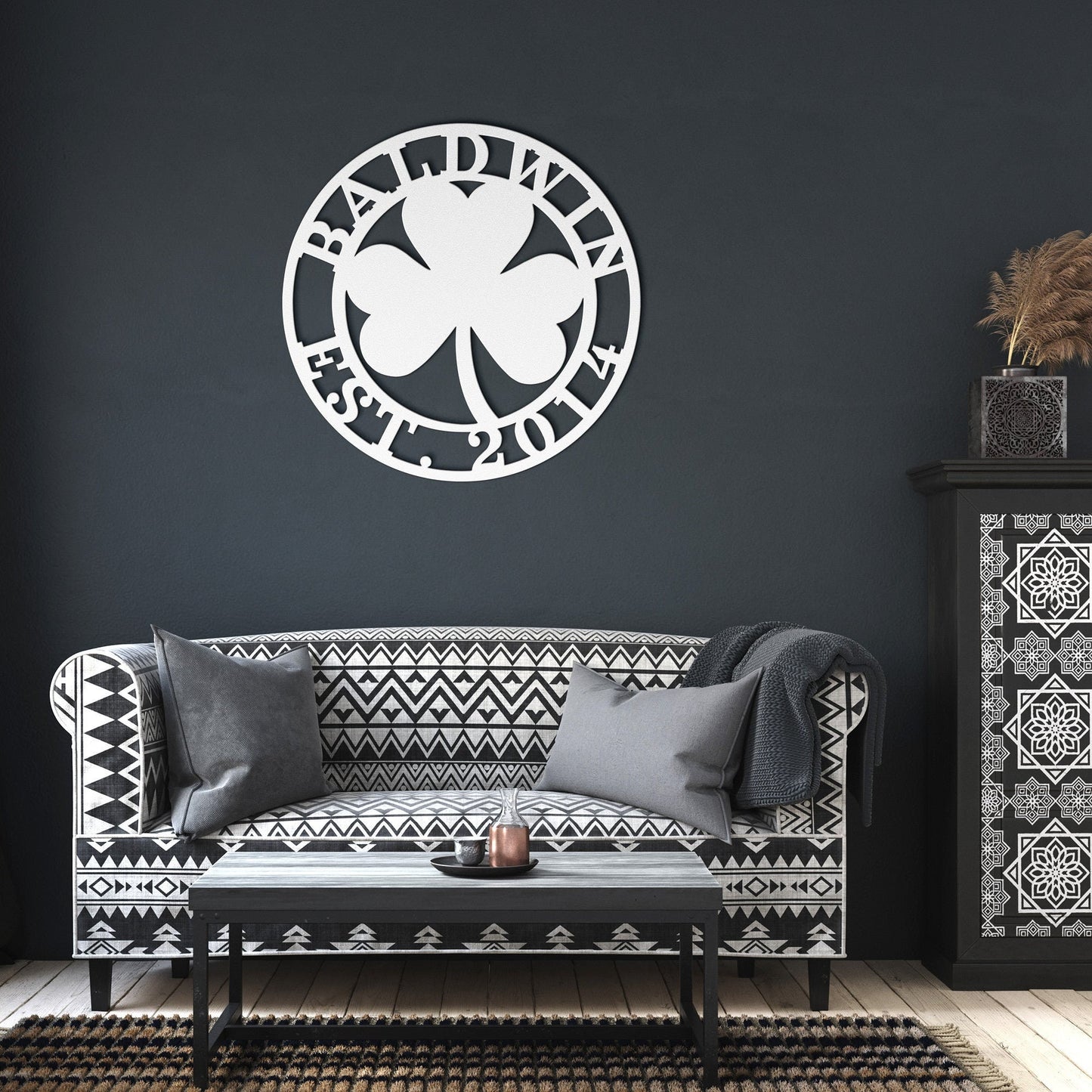 Personalized Shamrock Metal Art clickcoastal