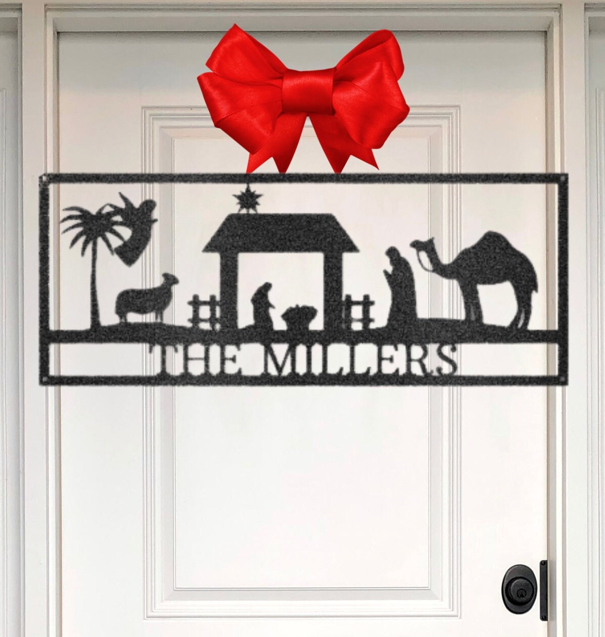 Custom Nativity Metal Sign,Personalized Christmas Decoration,Manger Scene,Christian Metal Sign,Farmhouse Christmas Decor,Creche clickcoastal