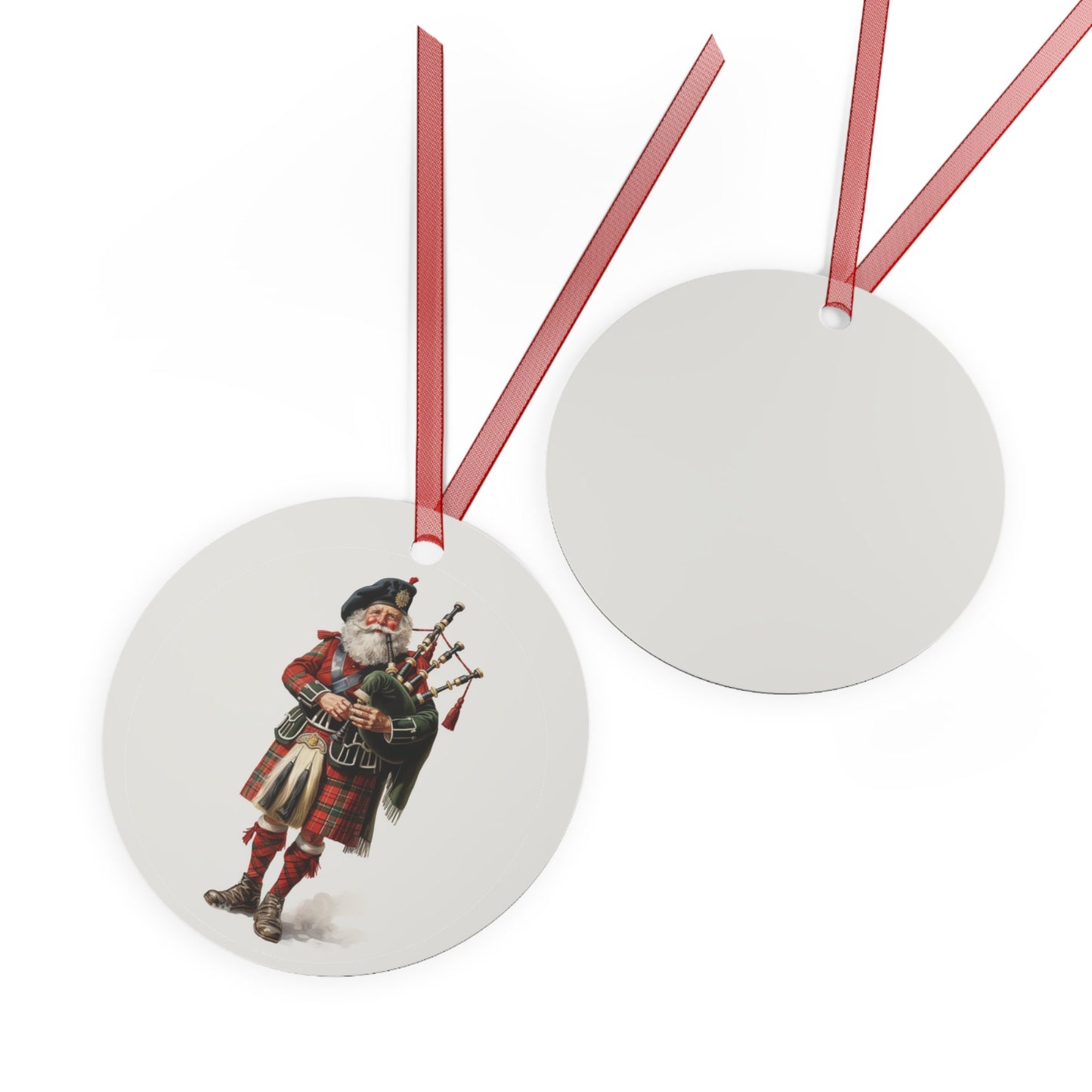 Scottish Gift, Santa Christmas Ornament, Traditional Holiday Keepsake, Celtic Decor, Metal Ornament,Scotland Pride Souvenir,Proud Scot clickcoastal
