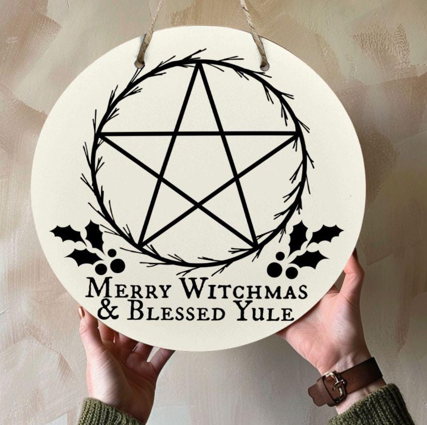 Witchy Home Decor Gift,Mystic Samhain Wiccan Wood Sign,Halloween Wall Art,Pagan Goth Host Gift,Dark Academia,Witch Aesthetic,Whimsigoth clickcoastal