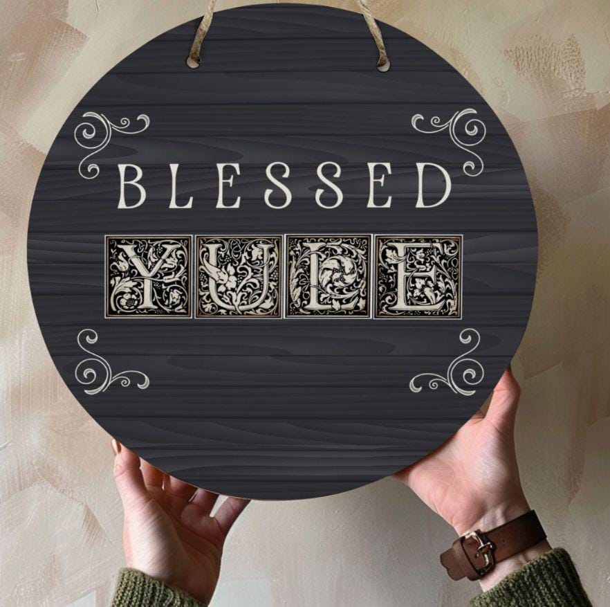 Witchy Home Decor Gift,Mystic Samhain Wiccan Wood Sign,Halloween Wall Art,Pagan Goth Host Gift,Dark Academia,Witch Aesthetic,Whimsigoth clickcoastal