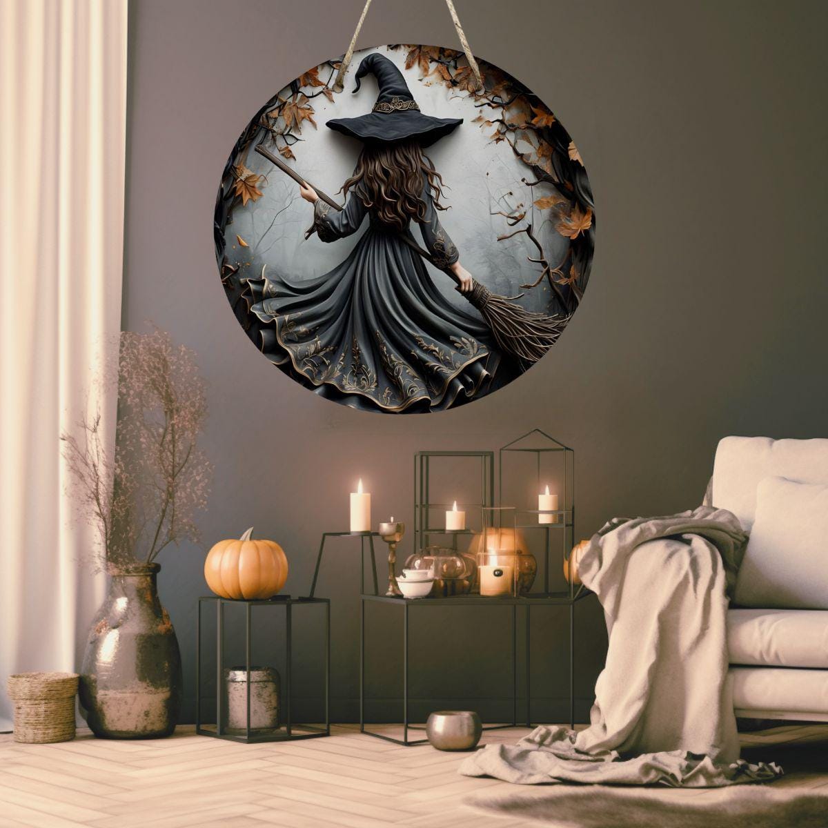 Witchy Home Decor Gift,Mystic Samhain Wiccan Wood Sign,Halloween Wall Art,Pagan Goth Host Gift,Dark Academia,Witch Aesthetic,Whimsigoth clickcoastal