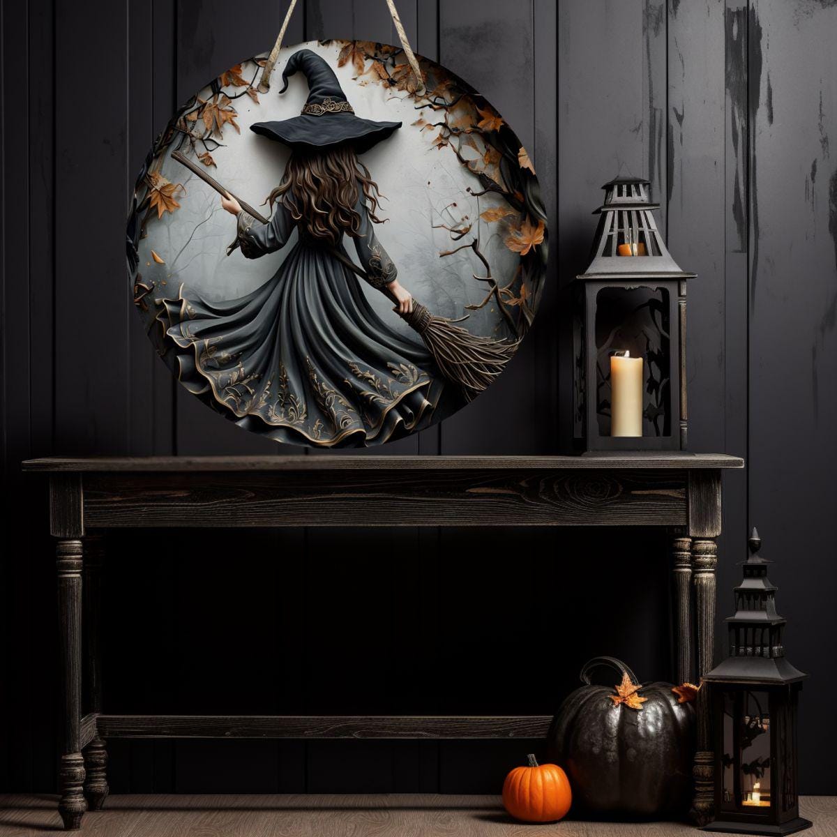 Witchy Home Decor Gift,Mystic Samhain Wiccan Wood Sign,Halloween Wall Art,Pagan Goth Host Gift,Dark Academia,Witch Aesthetic,Whimsigoth clickcoastal