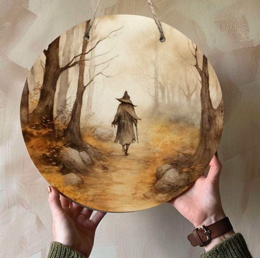 Witchy Home Decor Gift,Mystic Samhain Wiccan Wood Sign,Halloween Wall Art,Pagan Goth Host Gift,Dark Academia,Witch Aesthetic,Whimsigoth clickcoastal