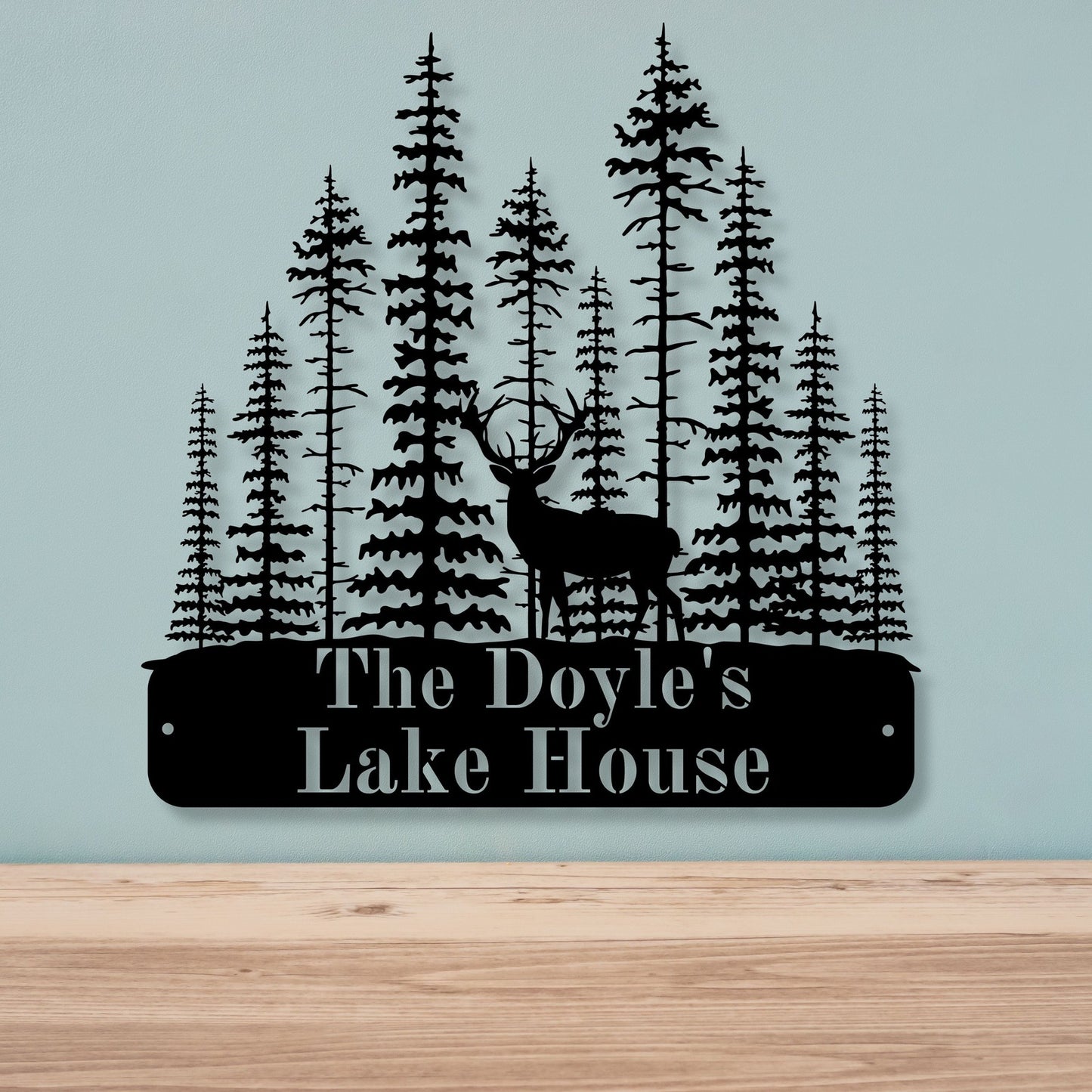 Lake House Deer Monogram