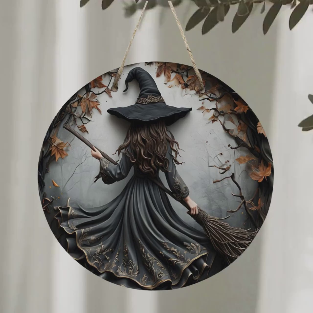 Witchy Home Decor Gift,Mystic Samhain Wiccan Wood Sign,Halloween Wall Art,Pagan Goth Host Gift,Dark Academia,Witch Aesthetic,Whimsigoth