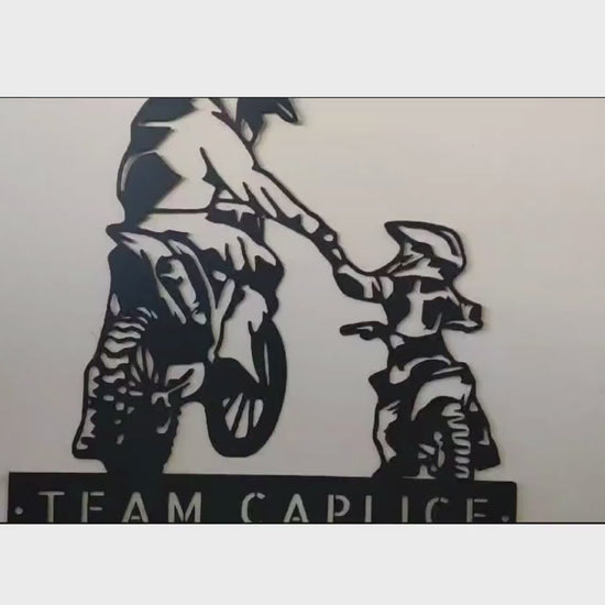 Father Son Custom Motocross Gift, Dirt Bike Gift for Dad, Mancave Garage Art Dirtbike Wall Sign, Husband MX Gift, Gift for Motorcycle Father