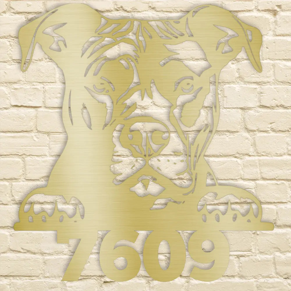 Personalized Pit Bull Sign - ClickCoastal Custom Metal Art