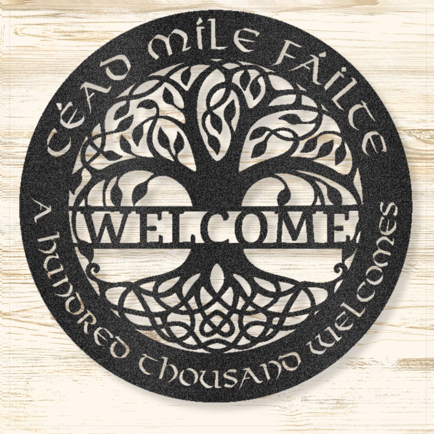 Welcome Cead Mile Failte Irish Metal Sign