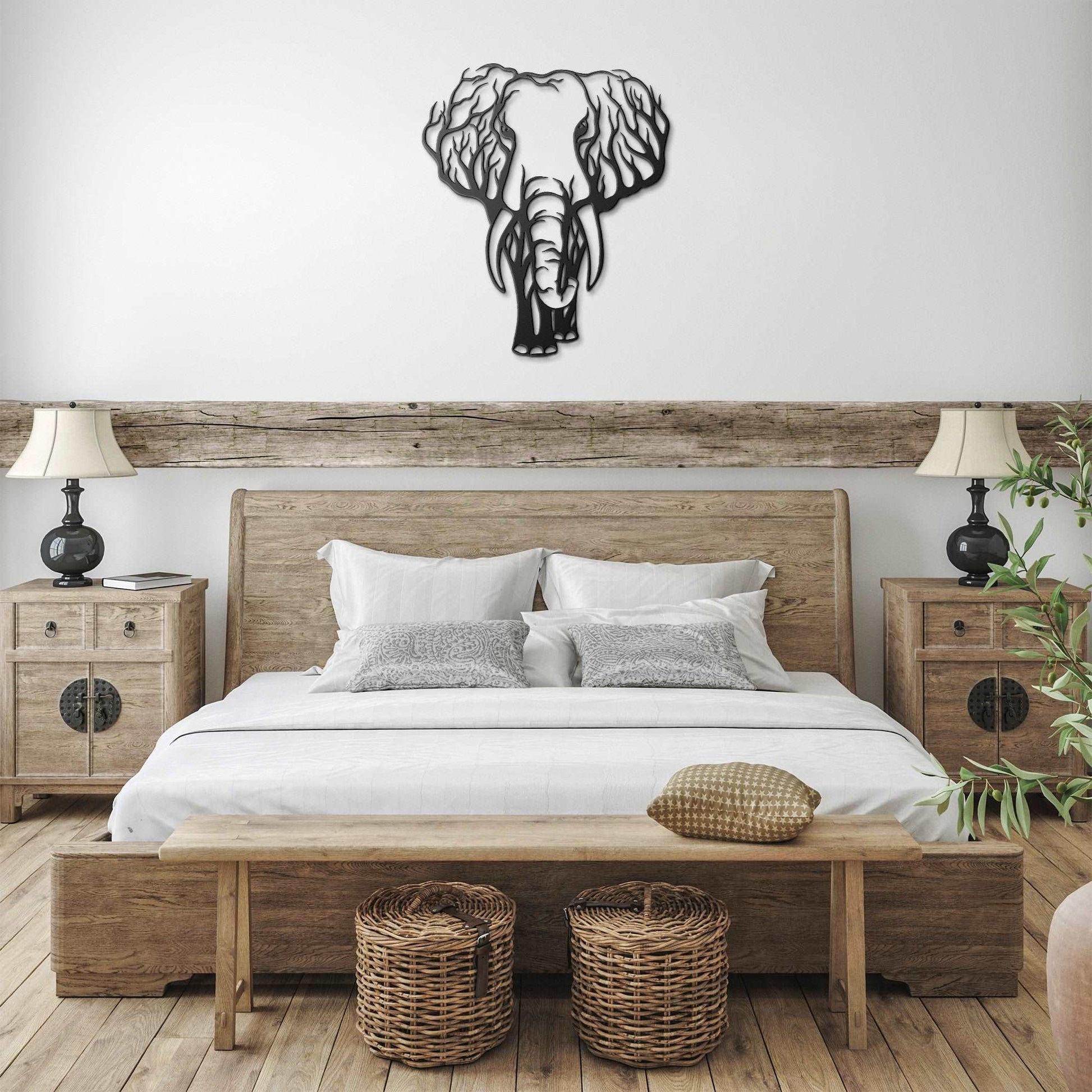 Elephant Metal Wall Art, Metal Elephant Decor, Wildlife Lover Gift, Housewarming Gift, Elephant Sign