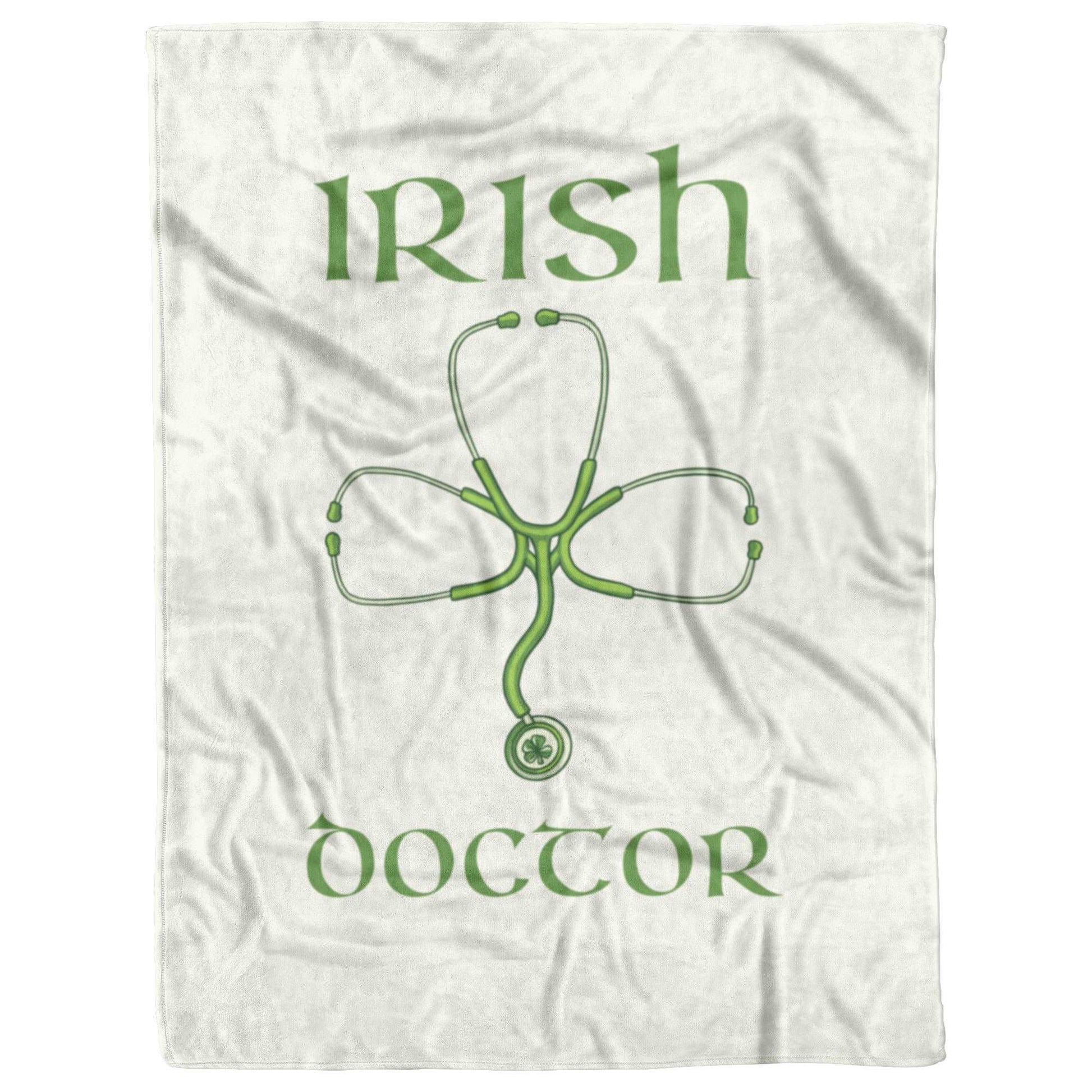 Irish Doctor Graduate Blanket for Irish Medical Doctor Shamrock Blanket  St Patricks Day Ireland Decor