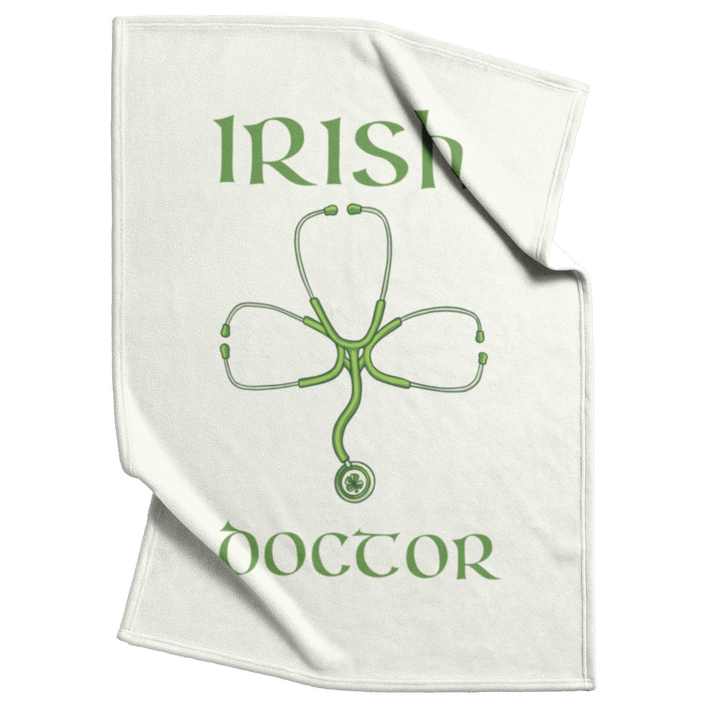 Irish Doctor Graduate Blanket for Irish Medical Doctor Shamrock Blanket  St Patricks Day Ireland Decor