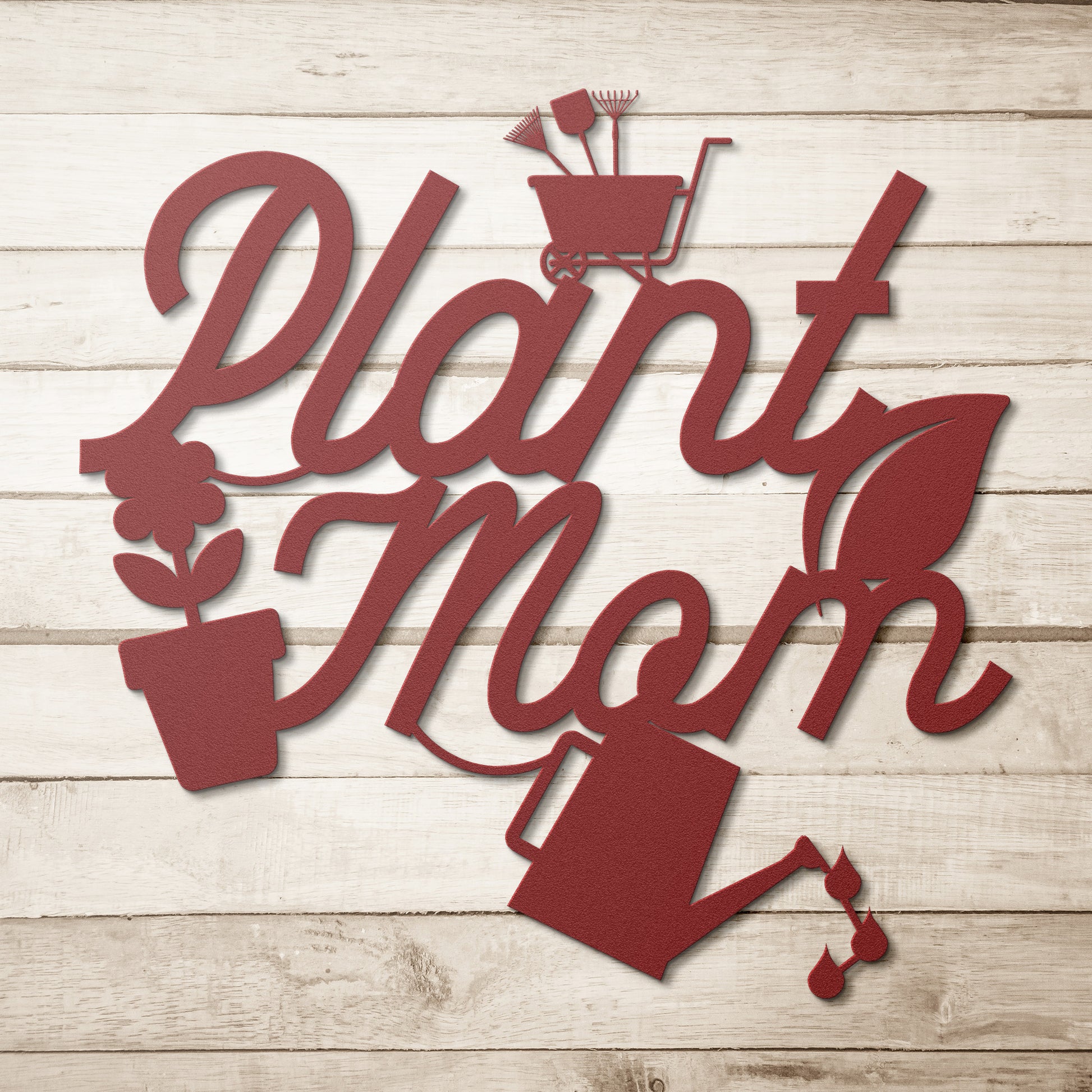 Plant Mom Metal Art Sign
