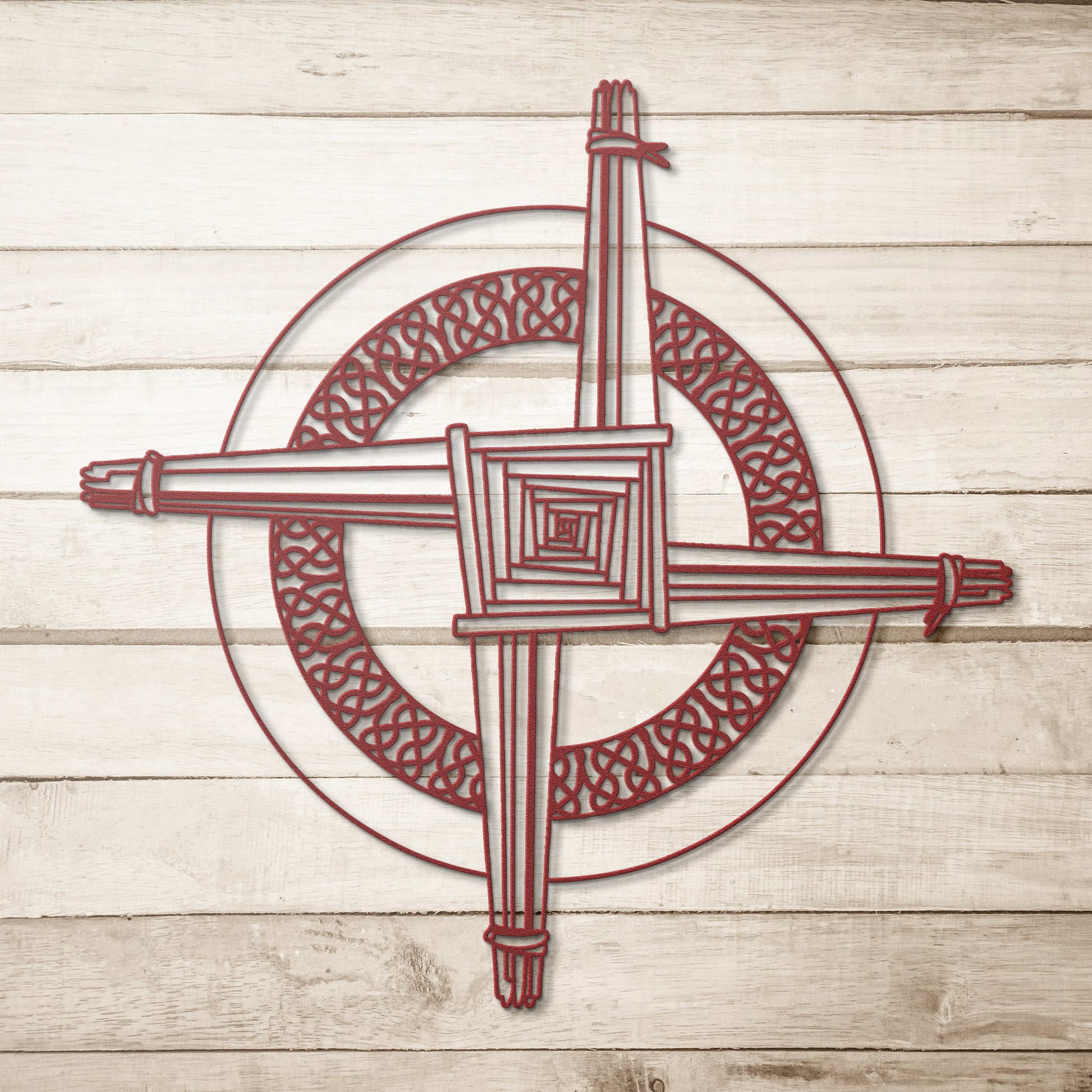 Saint Brigid’s Celtic Cross Metal Art