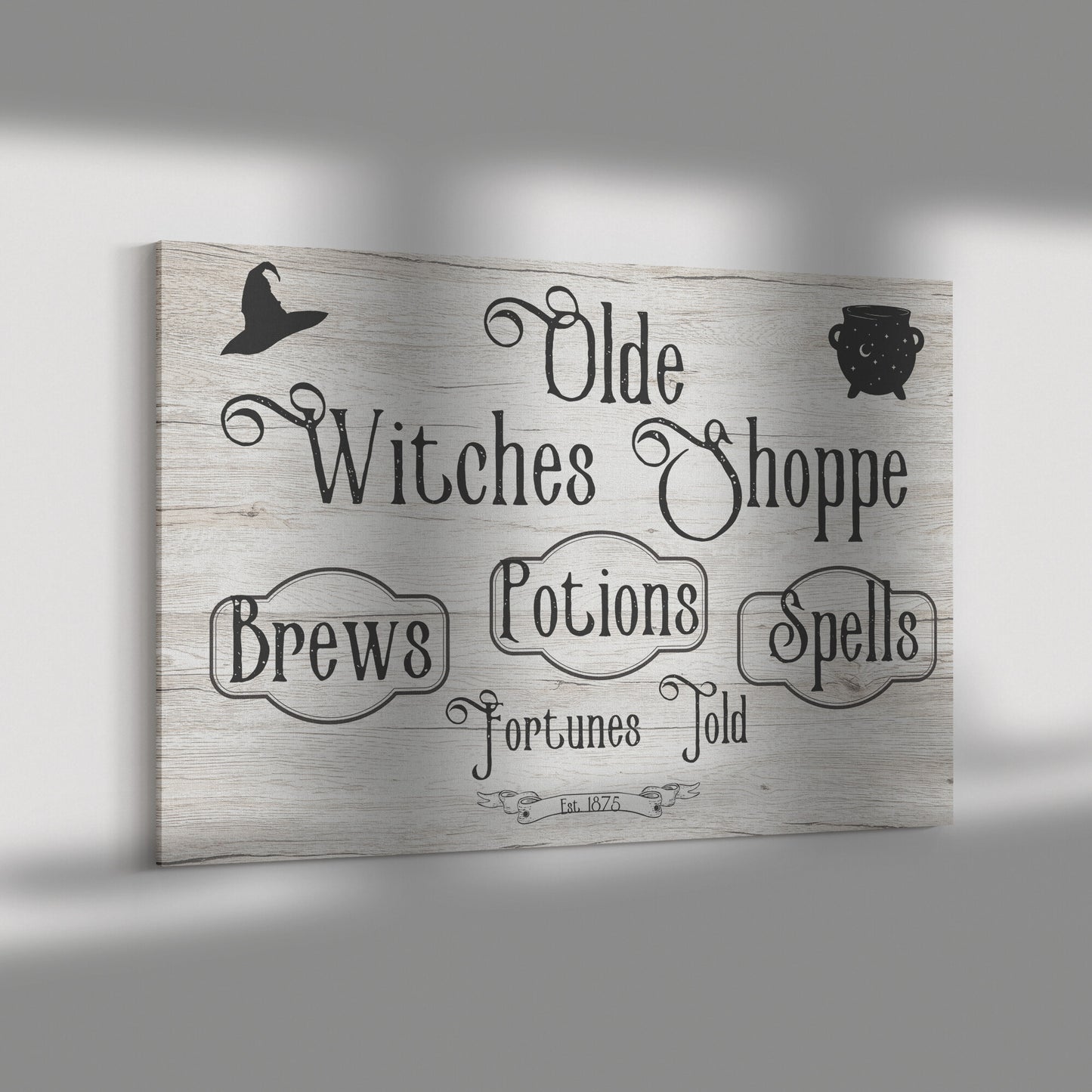 Vintage Witch Halloween Sign | Creepy Home Decor | Spooky Halloween Farmhouse Sign | Retro Halloween Sign | Dark Fall Decor | Rustic Fall