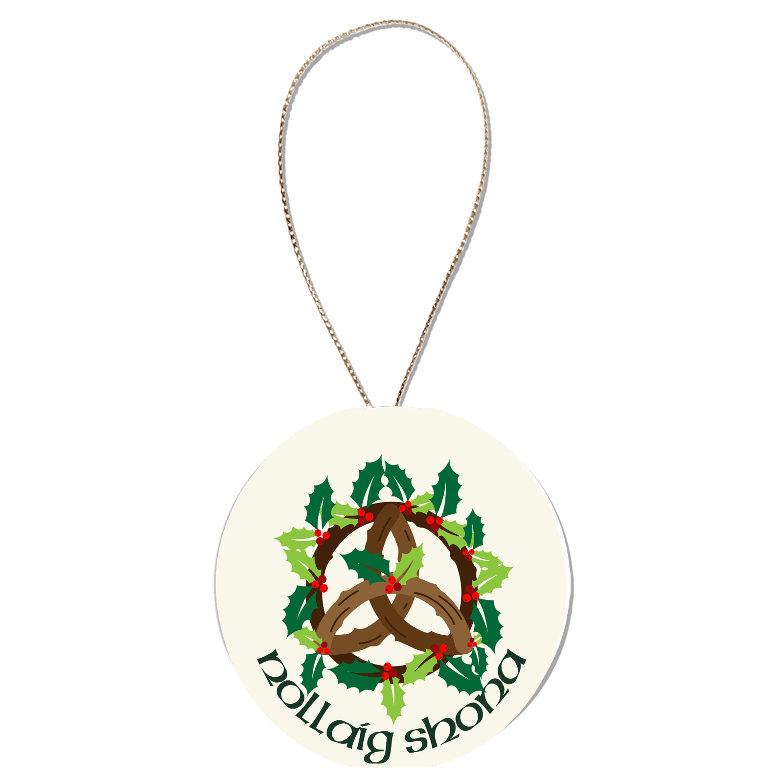 Irish Gaelic Christmas Ornament