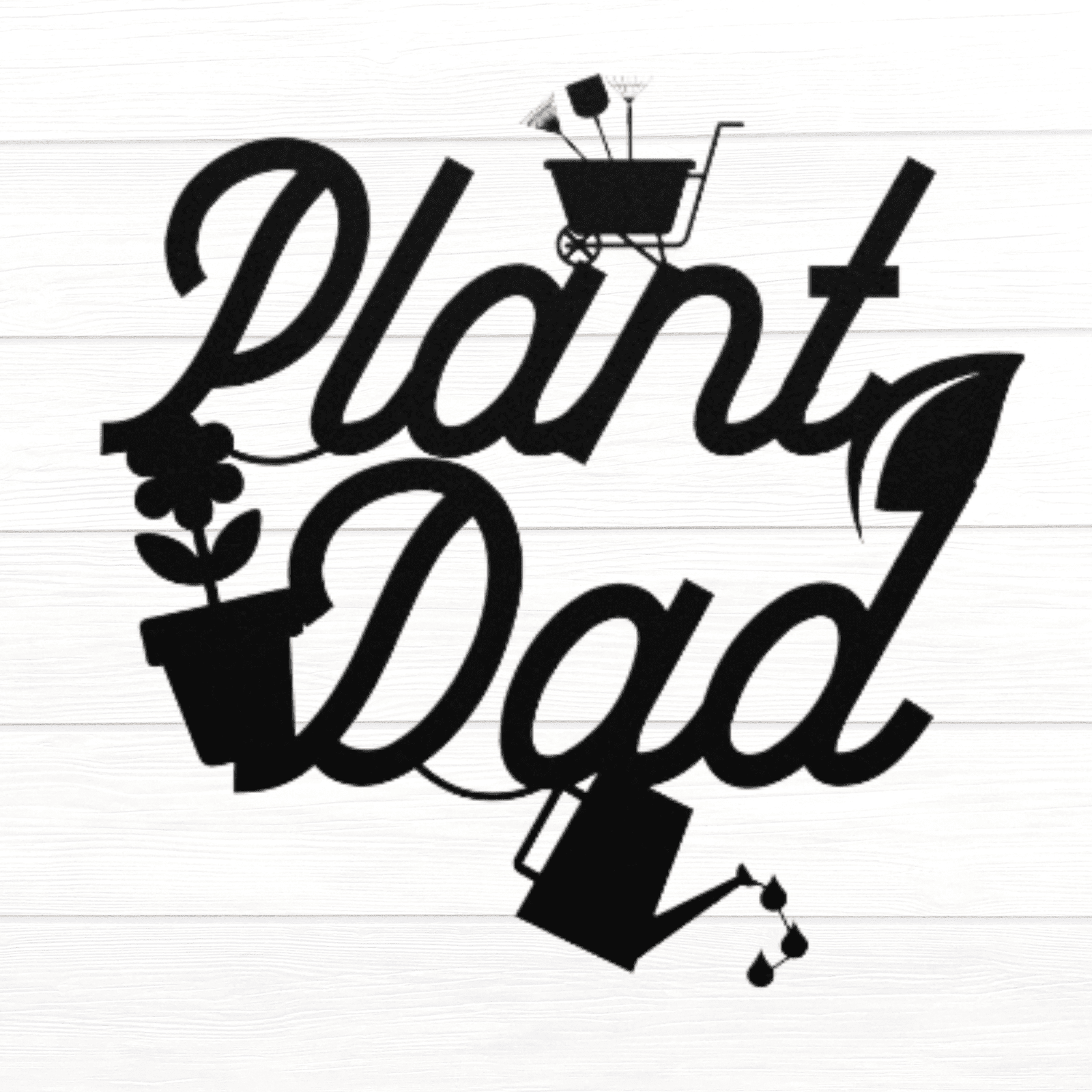 Plant Dad Metal Wall Art