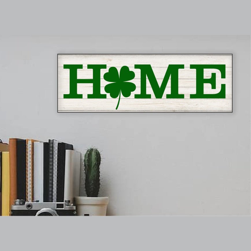 Irish Shamrock Home Wood Sign