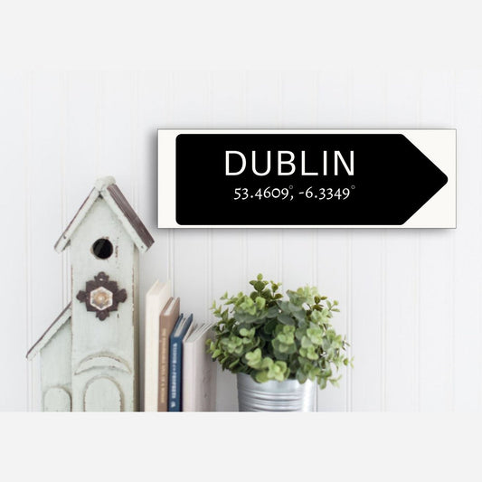 Ireland Dublin Wood Sign