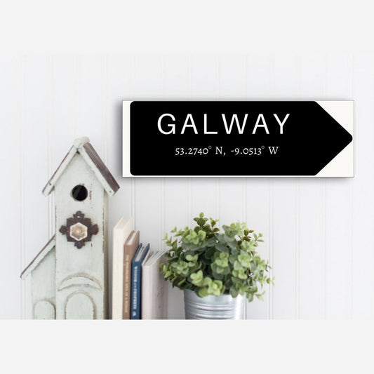 Irish Galway Wood Sign