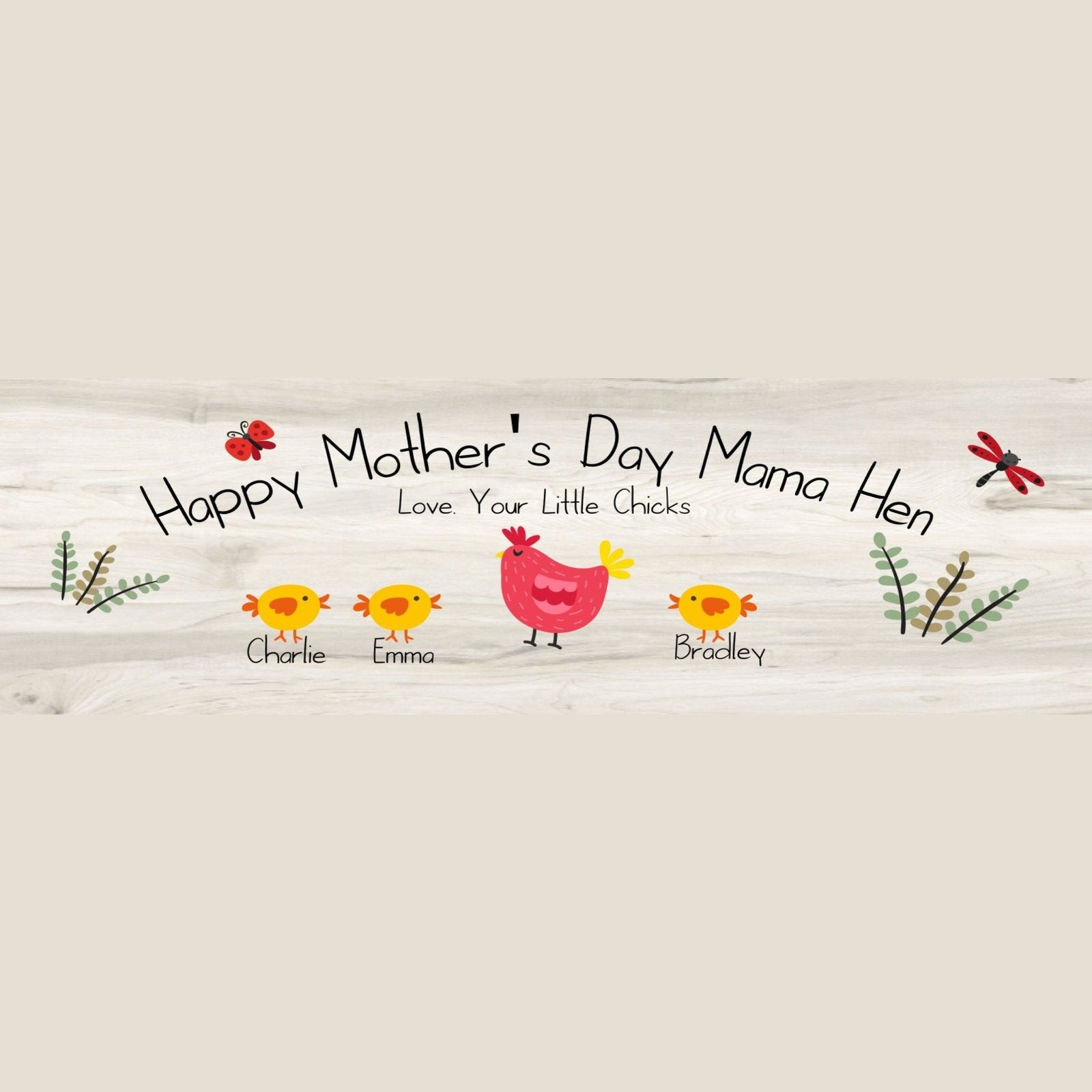 Personalized Happy Mother's Day Mama Hen Sign